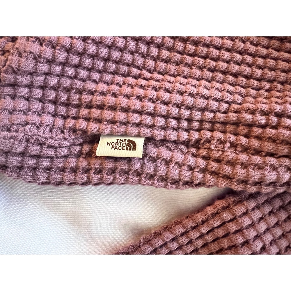 The North Face Womens XL Waffle Knit Pullover Mock Neck Sweater Purple - Picture 4 of 8